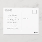 Carte Postale Illustration botanique florale Enregistrez la date (Dos)