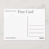 Carte Postale Illustration botanique vintage, rose rose (Dos)