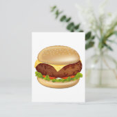 Carte Postale Illustration Burger (Debout devant)