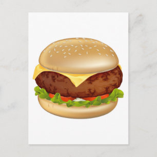 Carte Postale Illustration Burger