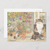 Carte postale Illustration Cat (Devant / Derrière)