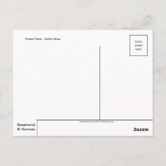 Carte postale Illustration classique (Dos)