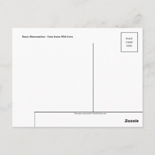 Carte postale Illustration classique (Dos)