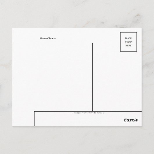 Carte postale Illustration classique (Dos)