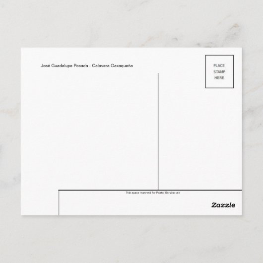 Carte postale Illustration classique (Dos)