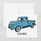 Carte Postale Illustration classique de la caricature pour camio (Devant / Derrière)