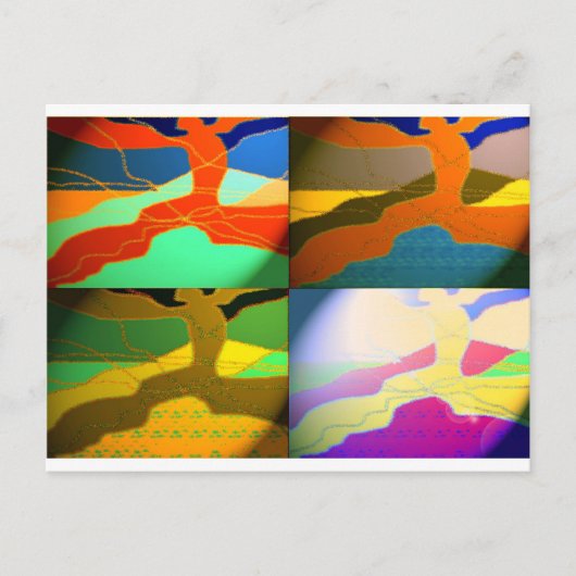 Carte Postale illustration colorée (Devant)