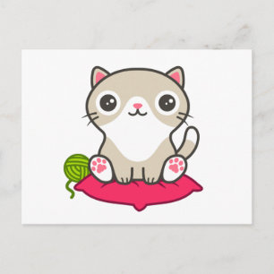 Carte Postale Illustration Cute Kitty