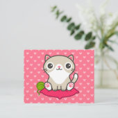 Carte Postale Illustration Cute Kitty (Debout devant)