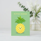 Carte Postale Illustration d'ananas mignon (Debout devant)