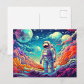 Carte Postale Illustration Dans l'Inconnu (Devant / Derrière)