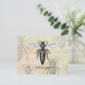 Carte Postale Illustration d'antiquité de l'insecte de la reine (Debout devant)