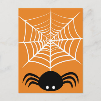 Carte Postale Illustration d'araignée d'Halloween effrayante