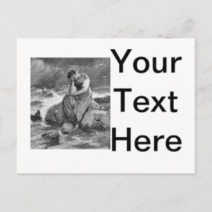 Carte Postale Illustration d'art de sympathie gothique vintage d