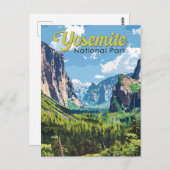 Carte Postale Illustration d'art de voyage du parc national de Y (Devant / Derrière)