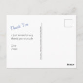 Carte Postale Illustration d'art vintage de paon merci  (Dos)