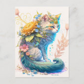 Carte Postale Illustration d'artiste majestic Kitty Cat (Devant)