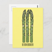Carte Postale Illustration d'Asparagus (Devant / Derrière)