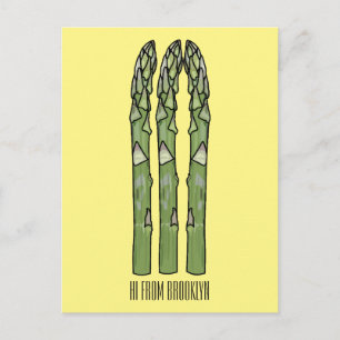 Carte Postale Illustration d'Asparagus