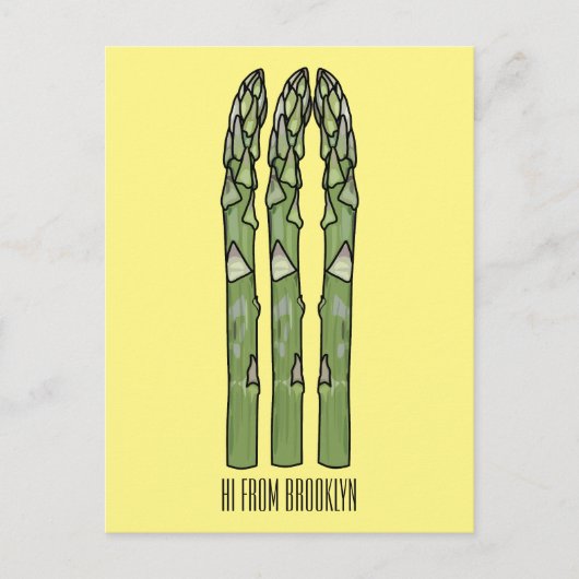 Carte Postale Illustration d'Asparagus (Devant)