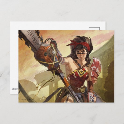 Carte Postale Illustration d'Atomic Wonder Woman de Infinite Cri (Devant / Derrière)