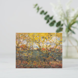 Carte Postale Illustration d'automne Tableau Vintage célèbre