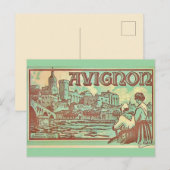Carte postale illustration d'Avignon France (Devant / Derrière)