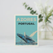 Carte Postale Illustration de baleines à bosse des Açores Portug (Debout devant)