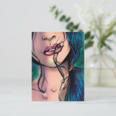 Carte Postale Illustration de bande dessinée d'une fille sexy ap (Debout devant)