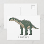 Carte Postale Illustration de Barapasaurus (Devant / Derrière)
