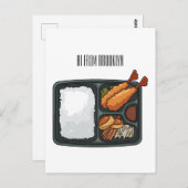 Carte Postale Illustration de Bento (Devant / Derrière)