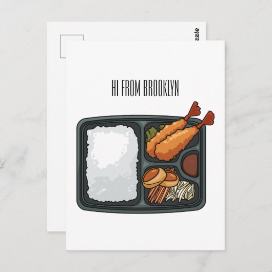 Carte Postale Illustration de Bento (Devant / Derrière)