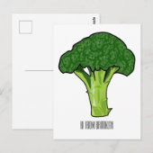 Carte Postale Illustration de Broccoli (Devant / Derrière)