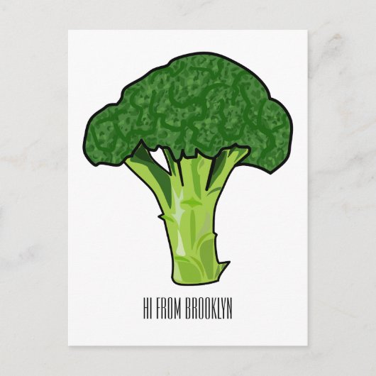 Carte Postale Illustration de Broccoli (Devant)