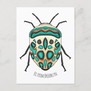 Carte Postale Illustration de bug Picasso