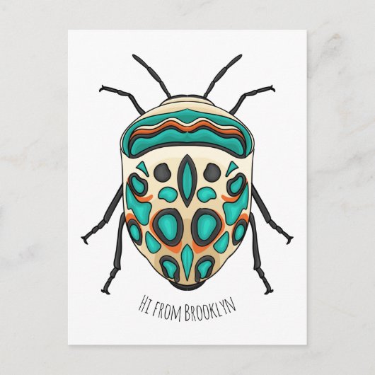 Carte Postale Illustration de bug Picasso (Devant)