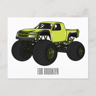 Carte Postale Illustration de camion monstre