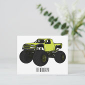 Carte Postale Illustration de camion monstre (Debout devant)
