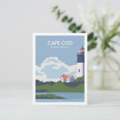 Carte Postale Illustration de Cape Cod Massachusetts Travel Plac (Debout devant)