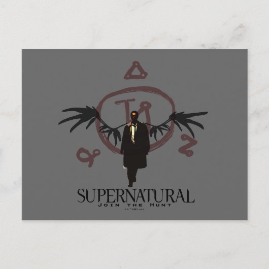 Carte Postale Illustration de Castiel surnaturel (Devant)