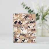 Carte Postale Illustration de cent chiens par Ito Jakuchu (Debout devant)