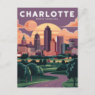 Carte Postale Illustration de Charlotte Caroline du Nord