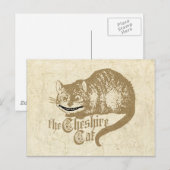 Carte Postale Illustration de chat Cheshire vintage (Devant / Derrière)