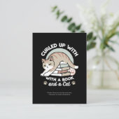 Carte Postale Illustration de chat Lover - Curled Up & Cosy (Debout devant)