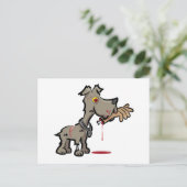 Carte Postale Illustration de Chien Zombie par Daily Undead (Debout devant)