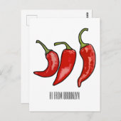 Carte Postale Illustration de chili (Devant / Derrière)