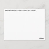 Carte Postale Illustration de citation de l'amitié de la dureté (Dos)