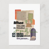 Carte Postale Illustration de citation de l'amitié de la dureté (Devant)