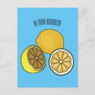 Carte Postale Illustration de citron