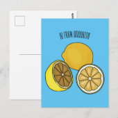 Carte Postale Illustration de citron (Devant / Derrière)